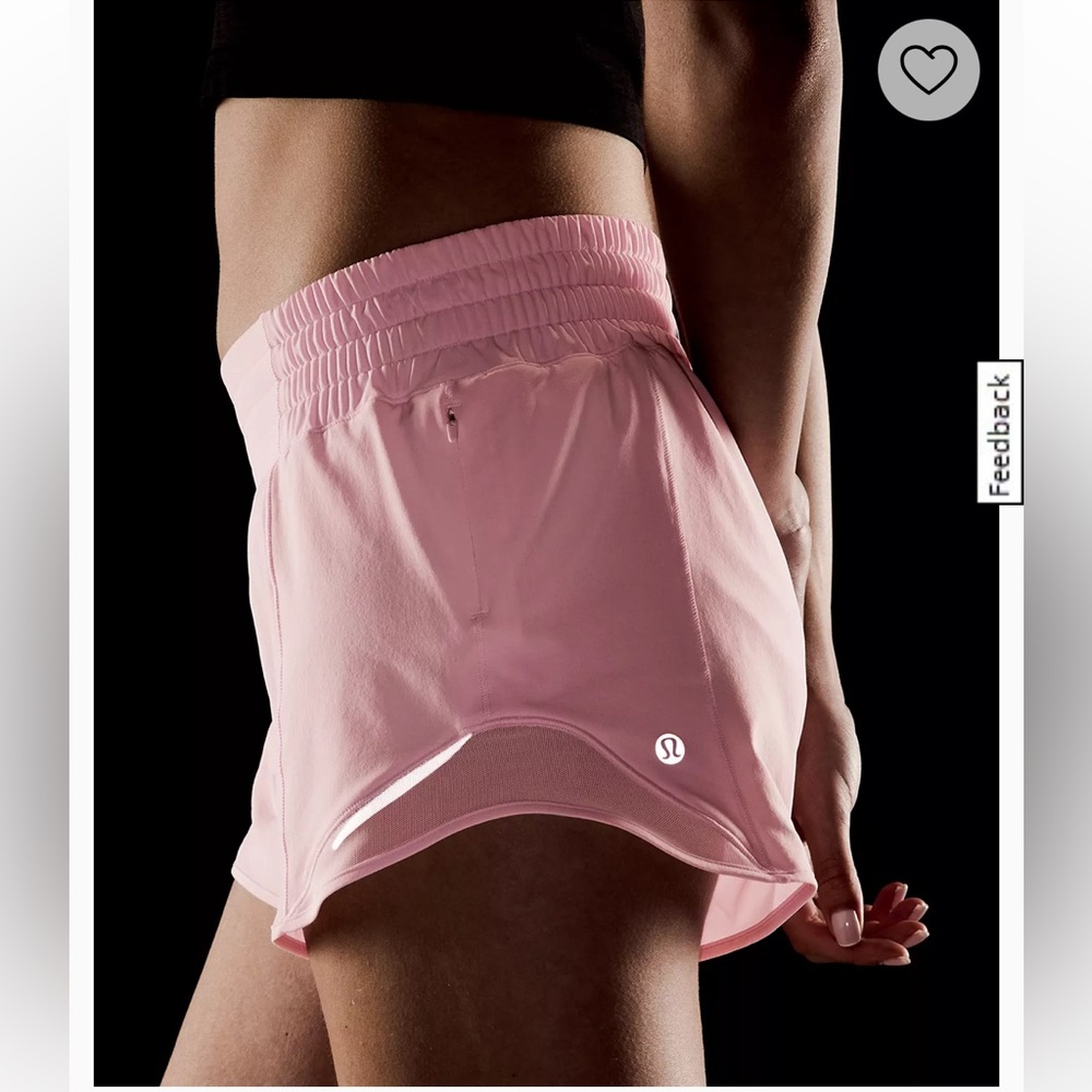Lululemon Athletica Pink Athletic Shorts with Curved Hem Size 12